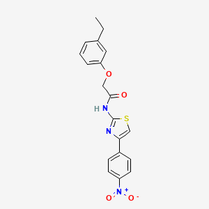 molecular formula C19H17N3O4S B3477826 2-(3-ethylphenoxy)-N-[4-(4-nitrophenyl)-1,3-thiazol-2-yl]acetamide 