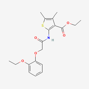 molecular formula C19H23NO5S B3477842 ethyl 2-{[(2-ethoxyphenoxy)acetyl]amino}-4,5-dimethyl-3-thiophenecarboxylate 