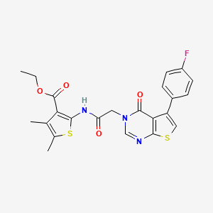 molecular formula C23H20FN3O4S2 B3477873 ethyl 2-({[5-(4-fluorophenyl)-4-oxothieno[2,3-d]pyrimidin-3(4H)-yl]acetyl}amino)-4,5-dimethyl-3-thiophenecarboxylate 