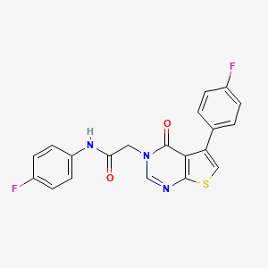 molecular formula C20H13F2N3O2S B3477879 N-(4-fluorophenyl)-2-[5-(4-fluorophenyl)-4-oxothieno[2,3-d]pyrimidin-3(4H)-yl]acetamide 