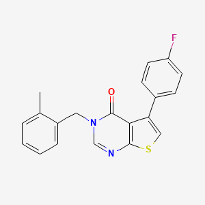 molecular formula C20H15FN2OS B3477887 5-(4-fluorophenyl)-3-(2-methylbenzyl)thieno[2,3-d]pyrimidin-4(3H)-one 