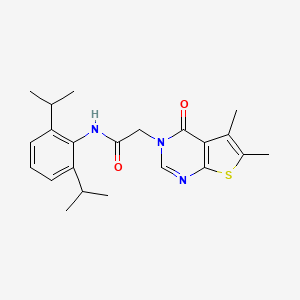 molecular formula C22H27N3O2S B3477896 N-(2,6-diisopropylphenyl)-2-(5,6-dimethyl-4-oxothieno[2,3-d]pyrimidin-3(4H)-yl)acetamide 