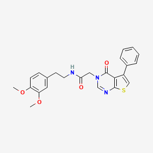 molecular formula C24H23N3O4S B3477913 N-[2-(3,4-dimethoxyphenyl)ethyl]-2-(4-oxo-5-phenylthieno[2,3-d]pyrimidin-3(4H)-yl)acetamide 
