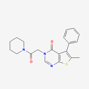 6-methyl-3-[2-oxo-2-(1-piperidinyl)ethyl]-5-phenylthieno[2,3-d]pyrimidin-4(3H)-one