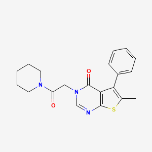 molecular formula C20H21N3O2S B3477917 6-methyl-3-[2-oxo-2-(1-piperidinyl)ethyl]-5-phenylthieno[2,3-d]pyrimidin-4(3H)-one 