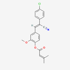 4-[2-(4-chlorophenyl)-2-cyanovinyl]-2-methoxyphenyl 3-methyl-2-butenoate