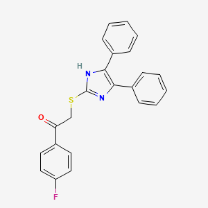 2-[(4,5-diphenyl-1H-imidazol-2-yl)thio]-1-(4-fluorophenyl)ethanone