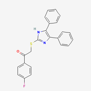 molecular formula C23H17FN2OS B3477938 2-[(4,5-diphenyl-1H-imidazol-2-yl)thio]-1-(4-fluorophenyl)ethanone 