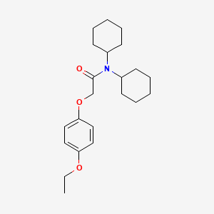 molecular formula C22H33NO3 B3477964 N,N-dicyclohexyl-2-(4-ethoxyphenoxy)acetamide 