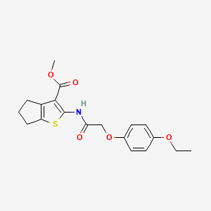 molecular formula C19H21NO5S B3477972 methyl 2-{[(4-ethoxyphenoxy)acetyl]amino}-5,6-dihydro-4H-cyclopenta[b]thiophene-3-carboxylate 