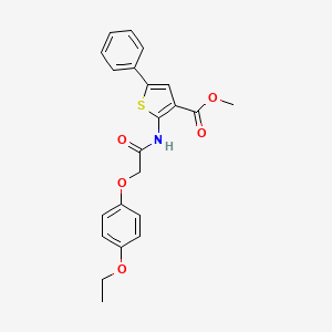 molecular formula C22H21NO5S B3477987 methyl 2-{[(4-ethoxyphenoxy)acetyl]amino}-5-phenyl-3-thiophenecarboxylate 