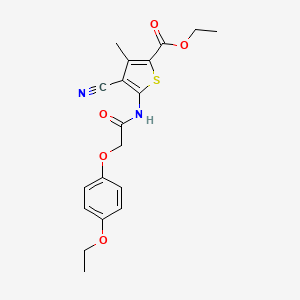 ethyl 4-cyano-5-{[(4-ethoxyphenoxy)acetyl]amino}-3-methyl-2-thiophenecarboxylate