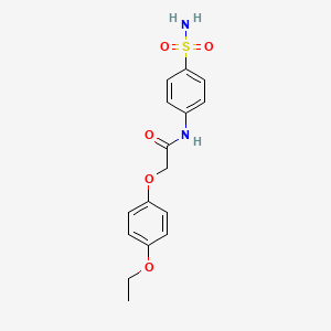 molecular formula C16H18N2O5S B3478002 N-[4-(aminosulfonyl)phenyl]-2-(4-ethoxyphenoxy)acetamide 