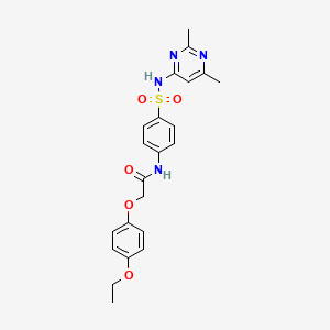 molecular formula C22H24N4O5S B3478005 N-(4-{[(2,6-dimethyl-4-pyrimidinyl)amino]sulfonyl}phenyl)-2-(4-ethoxyphenoxy)acetamide 