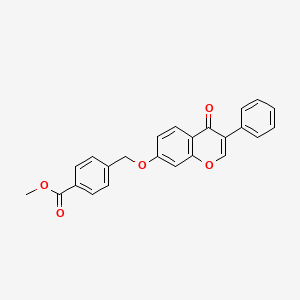 molecular formula C24H18O5 B3478009 methyl 4-{[(4-oxo-3-phenyl-4H-chromen-7-yl)oxy]methyl}benzoate 