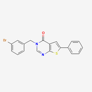 molecular formula C19H13BrN2OS B3478019 3-(3-bromobenzyl)-6-phenylthieno[2,3-d]pyrimidin-4(3H)-one 