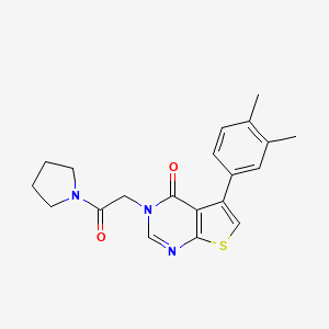 molecular formula C20H21N3O2S B3478030 5-(3,4-dimethylphenyl)-3-[2-oxo-2-(1-pyrrolidinyl)ethyl]thieno[2,3-d]pyrimidin-4(3H)-one 