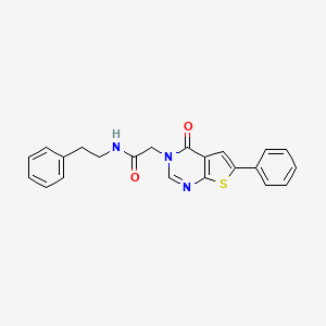 2-(4-oxo-6-phenylthieno[2,3-d]pyrimidin-3(4H)-yl)-N-(2-phenylethyl)acetamide