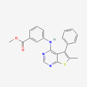 molecular formula C21H17N3O2S B3478069 methyl 3-[(6-methyl-5-phenylthieno[2,3-d]pyrimidin-4-yl)amino]benzoate 