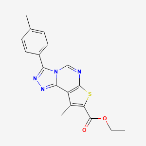 ethyl 9-methyl-3-(4-methylphenyl)thieno[3,2-e][1,2,4]triazolo[4,3-c]pyrimidine-8-carboxylate
