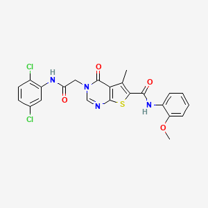 3-{2-[(2,5-dichlorophenyl)amino]-2-oxoethyl}-N-(2-methoxyphenyl)-5-methyl-4-oxo-3,4-dihydrothieno[2,3-d]pyrimidine-6-carboxamide