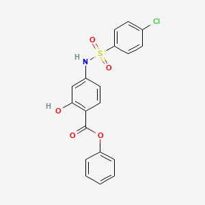 phenyl 4-{[(4-chlorophenyl)sulfonyl]amino}-2-hydroxybenzoate