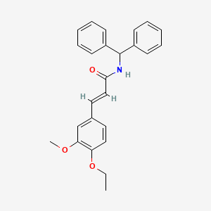 molecular formula C25H25NO3 B3478097 N-(diphenylmethyl)-3-(4-ethoxy-3-methoxyphenyl)acrylamide CAS No. 6127-88-4
