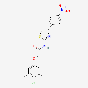 2-(4-chloro-3,5-dimethylphenoxy)-N-[4-(4-nitrophenyl)-1,3-thiazol-2-yl]acetamide