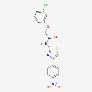 molecular formula C17H12ClN3O4S B3478134 2-(3-chlorophenoxy)-N-[4-(4-nitrophenyl)-1,3-thiazol-2-yl]acetamide 