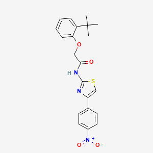 2-(2-tert-butylphenoxy)-N-[4-(4-nitrophenyl)-1,3-thiazol-2-yl]acetamide