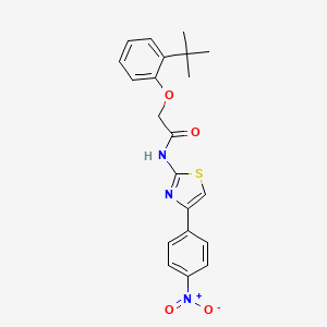 molecular formula C21H21N3O4S B3478136 2-(2-tert-butylphenoxy)-N-[4-(4-nitrophenyl)-1,3-thiazol-2-yl]acetamide 