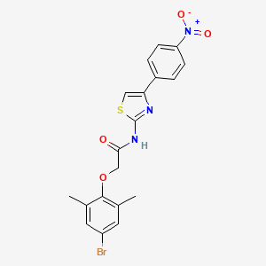 molecular formula C19H16BrN3O4S B3478145 2-(4-bromo-2,6-dimethylphenoxy)-N-[4-(4-nitrophenyl)-1,3-thiazol-2-yl]acetamide 