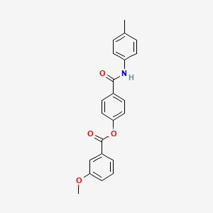 molecular formula C22H19NO4 B3478193 4-{[(4-methylphenyl)amino]carbonyl}phenyl 3-methoxybenzoate 