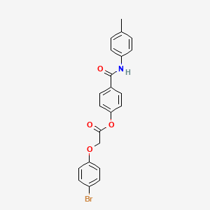 molecular formula C22H18BrNO4 B3478210 4-{[(4-methylphenyl)amino]carbonyl}phenyl (4-bromophenoxy)acetate 