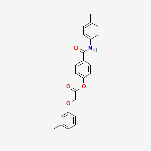 molecular formula C24H23NO4 B3478218 4-{[(4-methylphenyl)amino]carbonyl}phenyl (3,4-dimethylphenoxy)acetate 