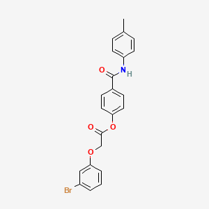 4-{[(4-methylphenyl)amino]carbonyl}phenyl (3-bromophenoxy)acetate