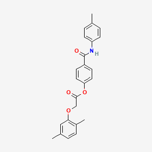 molecular formula C24H23NO4 B3478228 4-{[(4-methylphenyl)amino]carbonyl}phenyl (2,5-dimethylphenoxy)acetate 