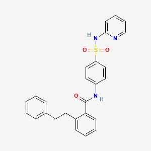 molecular formula C26H23N3O3S B3478244 2-(2-phenylethyl)-N-{4-[(2-pyridinylamino)sulfonyl]phenyl}benzamide 