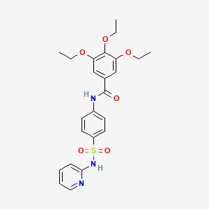 molecular formula C24H27N3O6S B3478262 3,4,5-triethoxy-N-{4-[(2-pyridinylamino)sulfonyl]phenyl}benzamide 