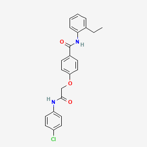 molecular formula C23H21ClN2O3 B3478281 4-{2-[(4-chlorophenyl)amino]-2-oxoethoxy}-N-(2-ethylphenyl)benzamide 