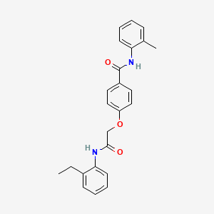 molecular formula C24H24N2O3 B3478307 4-{2-[(2-ethylphenyl)amino]-2-oxoethoxy}-N-(2-methylphenyl)benzamide 