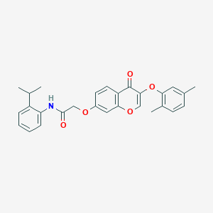 2-{[3-(2,5-dimethylphenoxy)-4-oxo-4H-chromen-7-yl]oxy}-N-(2-isopropylphenyl)acetamide