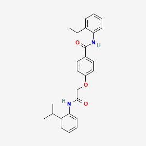 molecular formula C26H28N2O3 B3478317 N-(2-ethylphenyl)-4-{2-[(2-isopropylphenyl)amino]-2-oxoethoxy}benzamide 