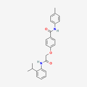 4-{2-[(2-isopropylphenyl)amino]-2-oxoethoxy}-N-(4-methylphenyl)benzamide