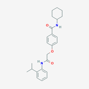 molecular formula C24H30N2O3 B3478323 N-cyclohexyl-4-{2-[(2-isopropylphenyl)amino]-2-oxoethoxy}benzamide 