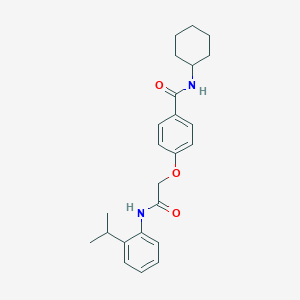 N-cyclohexyl-4-[2-oxo-2-(2-propan-2-ylanilino)ethoxy]benzamide