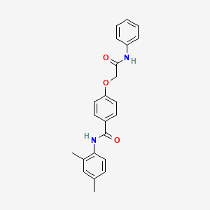 molecular formula C23H22N2O3 B3478347 4-(2-anilino-2-oxoethoxy)-N-(2,4-dimethylphenyl)benzamide 