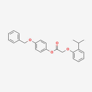 molecular formula C24H24O4 B3478354 4-(benzyloxy)phenyl (2-isopropylphenoxy)acetate 
