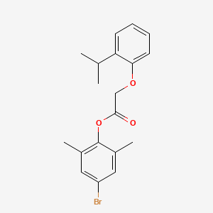 molecular formula C19H21BrO3 B3478357 4-bromo-2,6-dimethylphenyl (2-isopropylphenoxy)acetate 