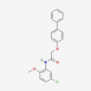 molecular formula C21H18ClNO3 B3478368 2-(4-biphenylyloxy)-N-(5-chloro-2-methoxyphenyl)acetamide 